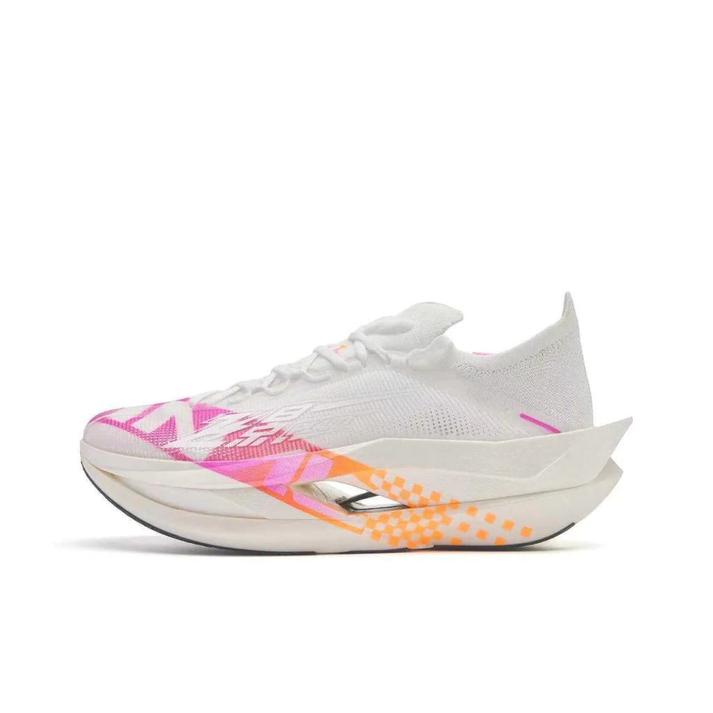 Qiaodan Feiying Plaid 3 - Branco com rosa e laranja