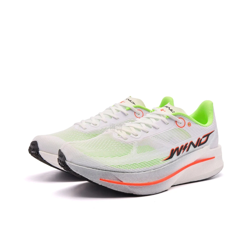 Qiaodan Wind 4 - Cinza com detalhes verde e laranja